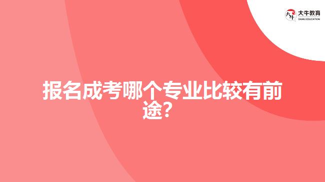報名成考哪個專業(yè)比較有前途？