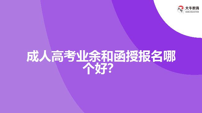 成人高考業(yè)余和函授報(bào)名哪個(gè)好？