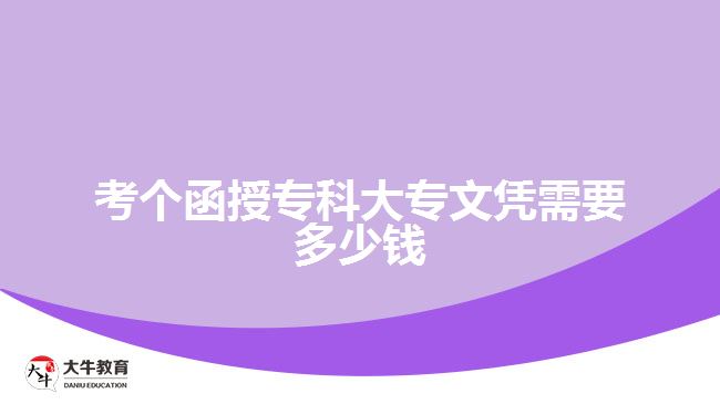 考個(gè)函授?？拼髮Ｎ膽{需要多少錢