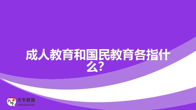 成人教育和國民教育各指什么？
