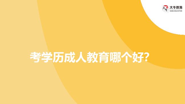 考學(xué)歷成人教育哪個(gè)好？