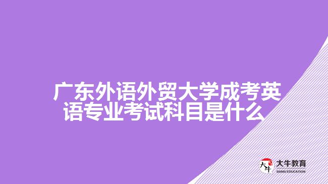 廣東外語外貿(mào)大學(xué)成考英語專業(yè)考試科目是什么？