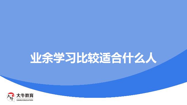 業(yè)余學習比較適合什么人