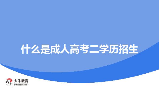 什么是成人高考二學(xué)歷招生？