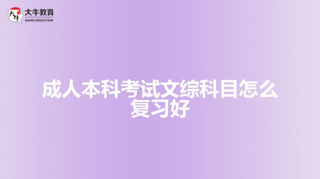 成人本科考試文綜科目怎么復習好