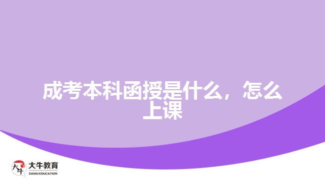 成考本科函授是什么，怎么上課