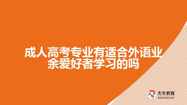 成人高考專業(yè)有適合外語(yǔ)業(yè)余愛(ài)好者學(xué)習(xí)的嗎