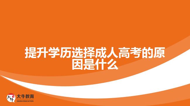 提升學歷選擇成人高考的原因是什么