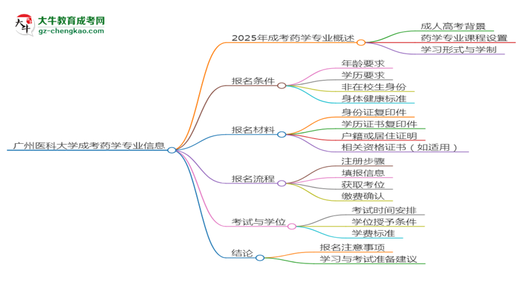 廣州醫(yī)科大學(xué)2025年成考藥學(xué)專業(yè)生可不可以考四六級？思維導(dǎo)圖