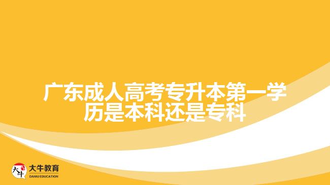 廣東成人高考專升本第一學(xué)歷是本科還是?？? width=