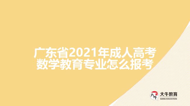 廣東省2021年成人高考數(shù)學(xué)教育專(zhuān)業(yè)怎么報(bào)考