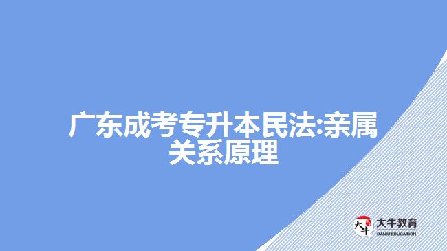 廣東成考專(zhuān)升本民法:親屬關(guān)系原理