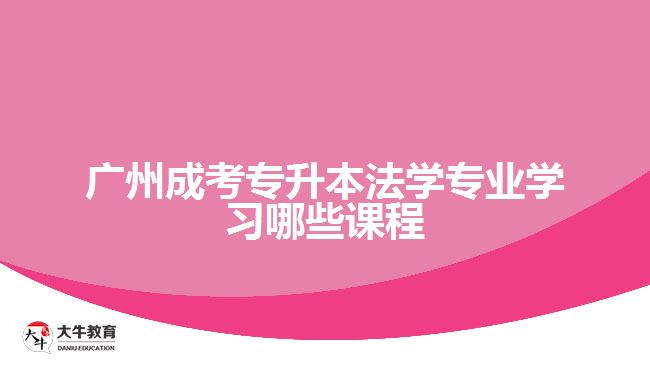 廣州成考專升本法學專業(yè)學習哪些課程