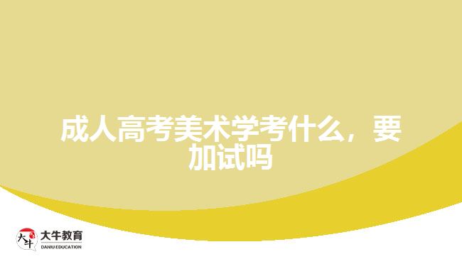 成人高考美術(shù)學(xué)考什么，要加試嗎