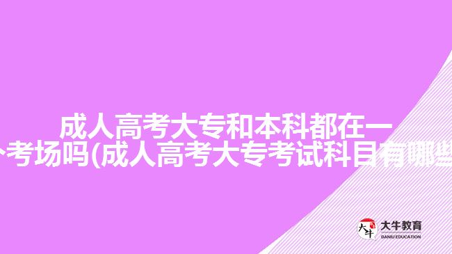 成人高考大專和本科都在一個考場嗎(成人高考大?？荚嚳颇坑心男?