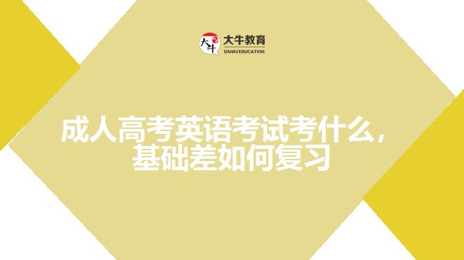 成考英語考什么，基礎(chǔ)差如何復(fù)習(xí)