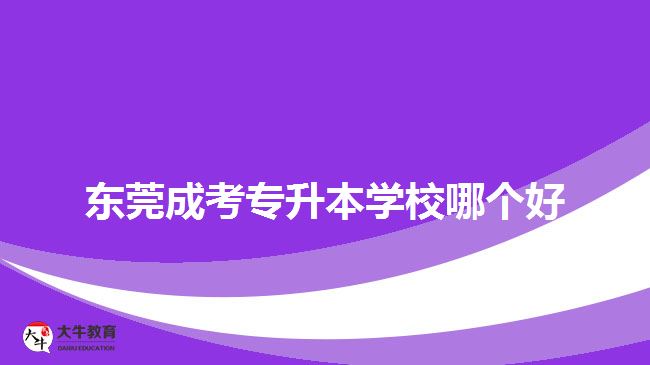 東莞成考專升本學(xué)校哪個好