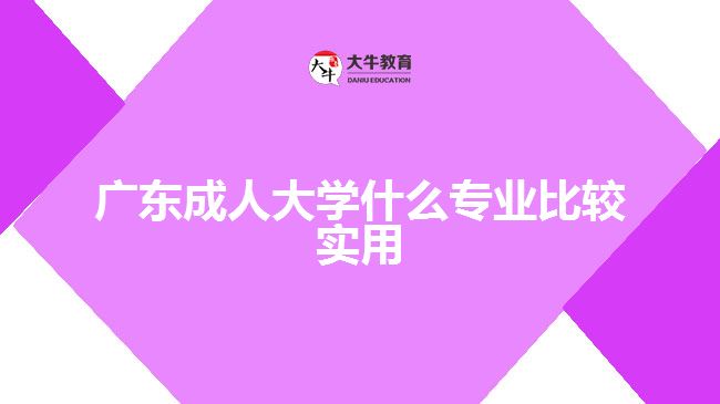 廣東成人大學(xué)什么專(zhuān)業(yè)比較實(shí)用
