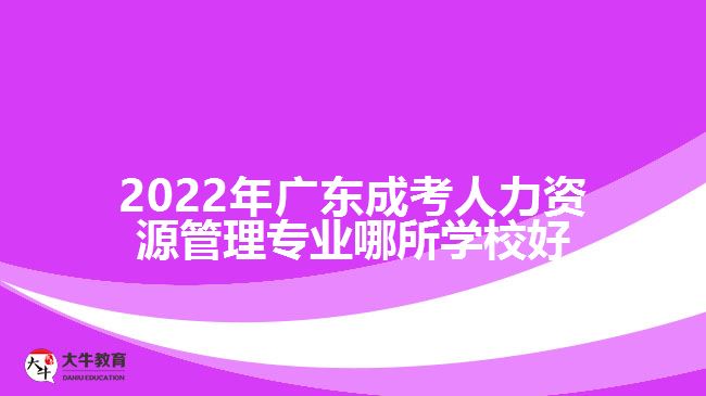 2022年廣東成考人力資源管理專業(yè)哪所學校好