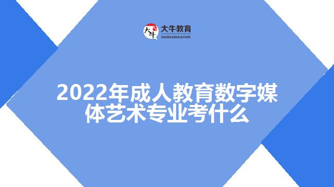 2022年成人教育數(shù)字媒體藝術專業(yè)考什么