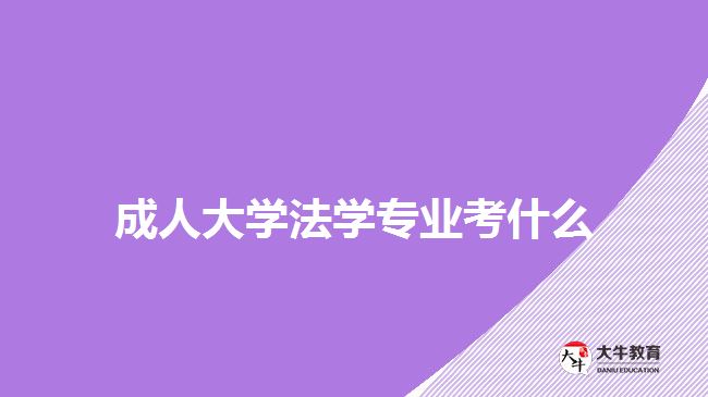 成人大學(xué)法學(xué)專(zhuān)業(yè)考什么