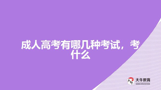 成人高考有哪幾種考試，考什么