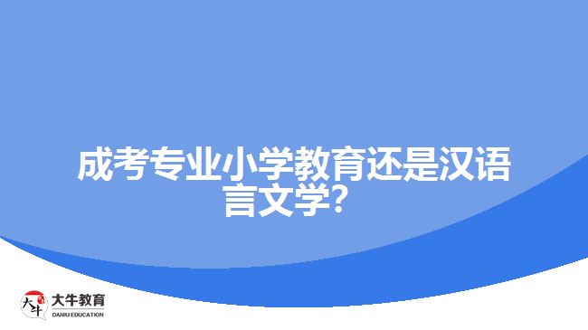 成考專業(yè)小學(xué)教育還是漢語言文學(xué)？