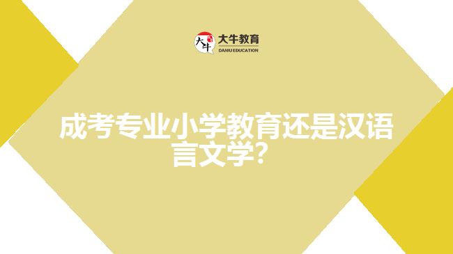 成考小學(xué)教育還是漢語言文學(xué)？