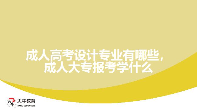成人高考設(shè)計專業(yè)有哪些，成人大專報考學什么