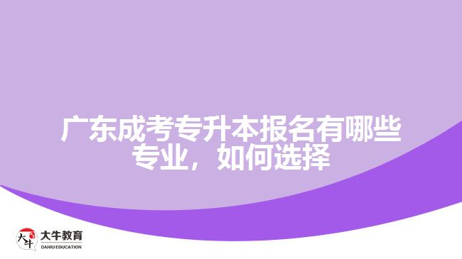 廣東成考專升本報名有哪些專業(yè)，如何選擇