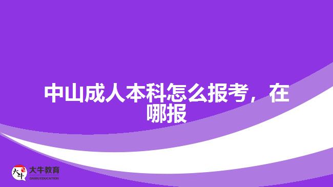 中山成人本科怎么報(bào)考，在哪報(bào)