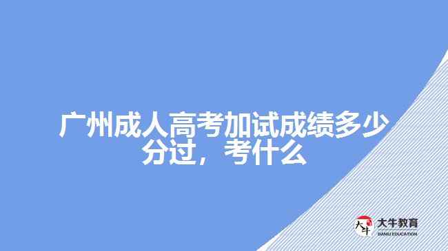 廣州成人高考加試成績(jī)多少分過考什么