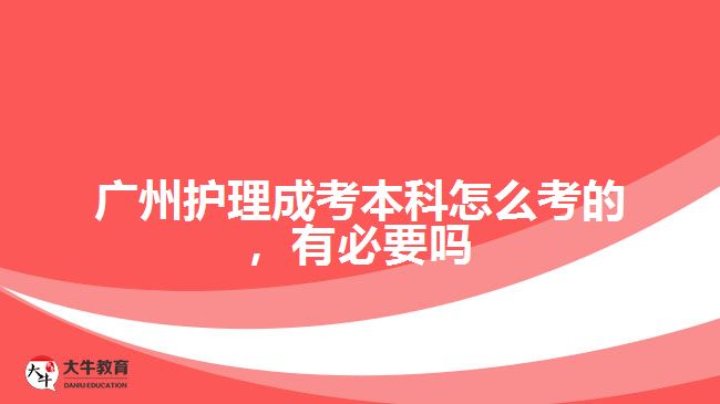 護理成考本科怎么考的，有必要嗎