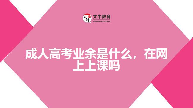 成人高考業(yè)余是什么，在網(wǎng)上上課嗎