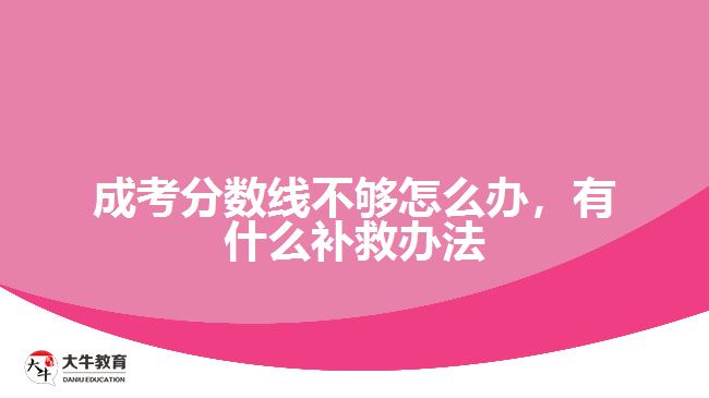 成考分?jǐn)?shù)線不夠怎么辦，有什么補救辦法