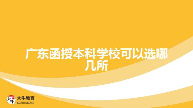 廣東函授本科學(xué)?？梢赃x哪幾所