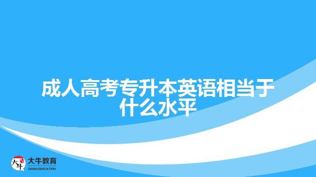 成人高考專升本英語相當于什么水平