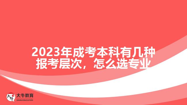 2023年成考本科有幾種報(bào)考層次，怎么選專業(yè)