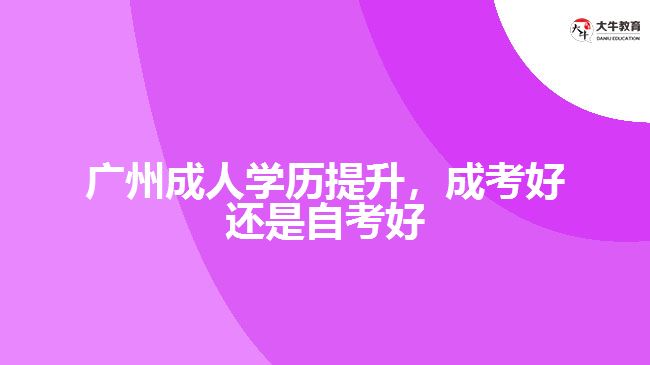 成人學(xué)歷提升，成考好還是自考好