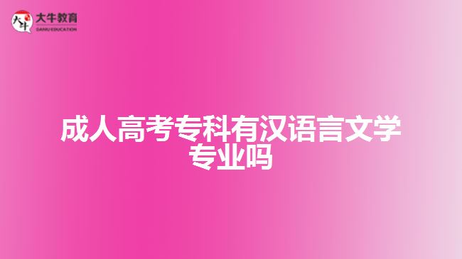 成人高考?？朴袧h語(yǔ)言文學(xué)專業(yè)嗎