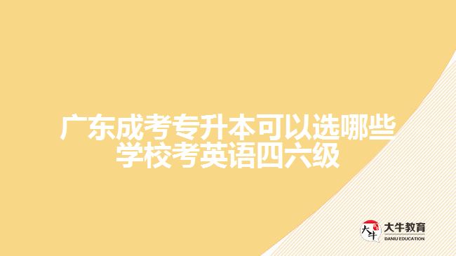 廣東成考專升本可以選哪些學?？加⒄Z四六級