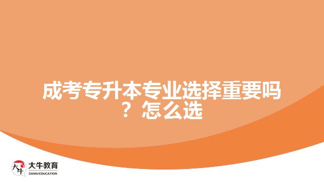成考專升本專業(yè)選擇重要嗎？怎么選