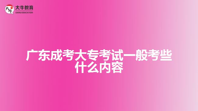廣東成考大?？荚囈话憧夹┦裁磧?nèi)容