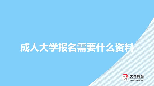 成人大學(xué)報名需要什么資料