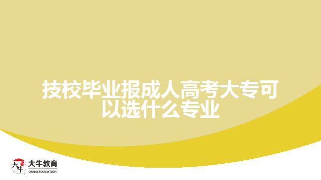 技校畢業(yè)報(bào)成人高考大?？梢赃x什么專業(yè)