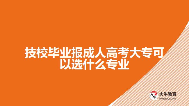 技校畢業(yè)報成人高考大?？蛇x專業(yè)