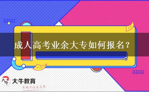 成人高考業(yè)余大專如何報(bào)名？