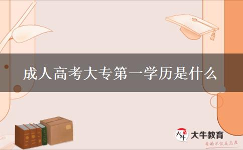 成人高考大專(zhuān)第一學(xué)歷是什么