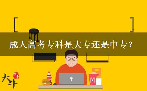成人高考?？剖谴髮＿€是中專？