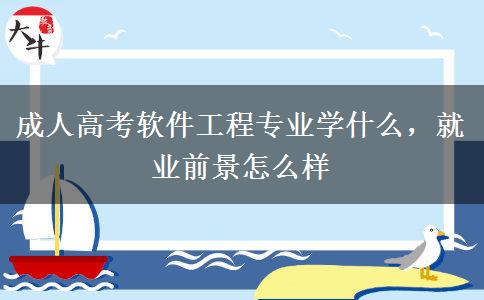成人高考軟件工程專(zhuān)業(yè)學(xué)什么，就業(yè)前景怎么樣